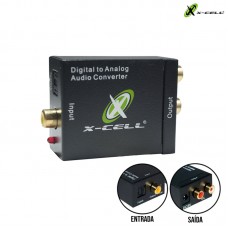 Conversor Áudio Óptico Digital x RCA Analógico XC-CV/OP X-Cell